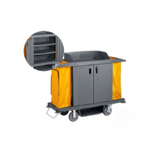 Waste trolley with two sacks and compartment - polypropylene