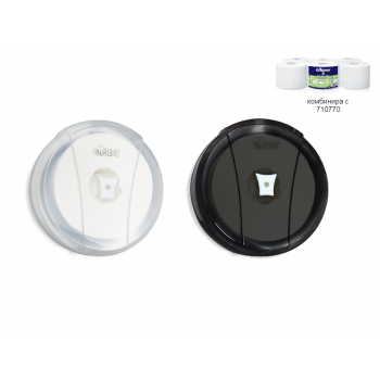 Дозатор за тоалетна хартия на ролка, бял/Черен