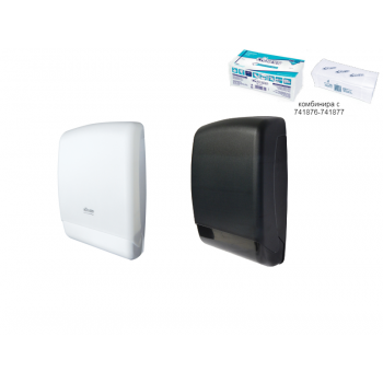 Дозатор за V сгънати кърпи за ръце, бял/Черен