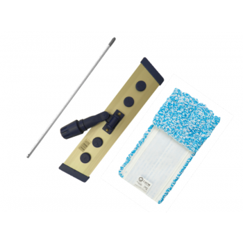 Set flat mop for floor cleaning - aluminium