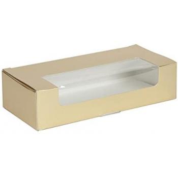 Крафт кутия за сандвич с прозорец, 7х7х29 х 50бр.