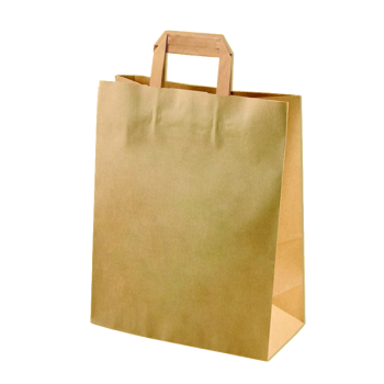 Хартиена чанта  28/12/33 пл. дръжки x 25броя