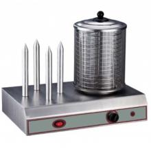 Hot Dog Maker CCN4 - 4 Aluminium heating Columns / Stainless Steel Body / Glass Cylinder