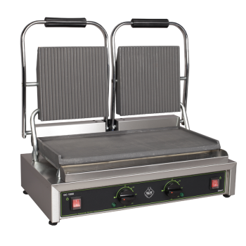  Електрически контактен грил - тостер, гладка или оребрена плоча - GC1000