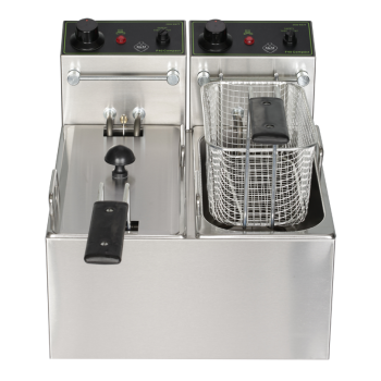 Електрически фритюрник с двоен резервоар 2 x 4л