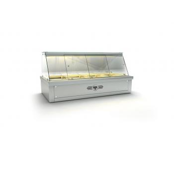 Бен Мари отоплителна витрина с халогенни лампи  - 5x1/1GN 