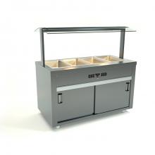 Bain-Marie Buffet Display With Halogen Lamps MEB.107 - 3x1/1GN