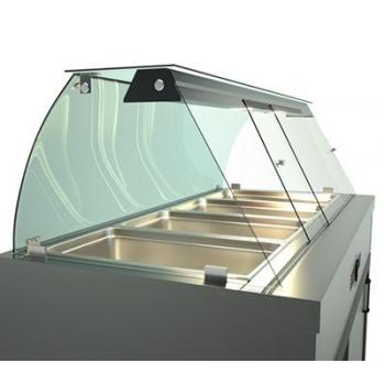 Бен Мари бюфет - отоплителна витрина с халогенни лампи - 5x1/1GN 