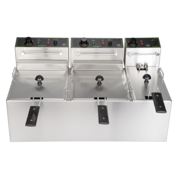 Фритюрник с три басейн 7+7+4л