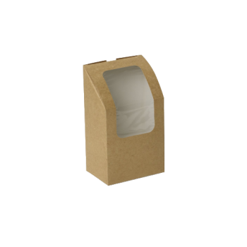 Крафт кутия "WRAP" с голям прозорец 9,5/5/11,5 x 25 бр